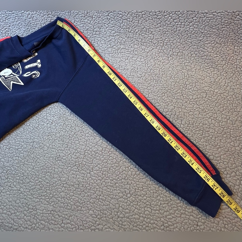 Peanuts Long Sleeve Sweatshirt Womens Size Small Blue And Red Stripes - Picture 4 of 9